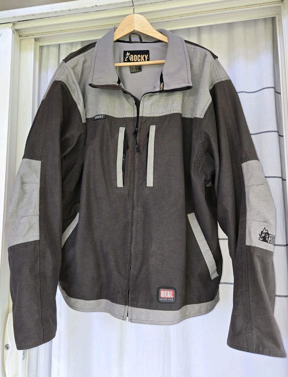 Rocky Professional Grade Ripstop Waterproof Work Jacket Gray Full Zip Men's 3X